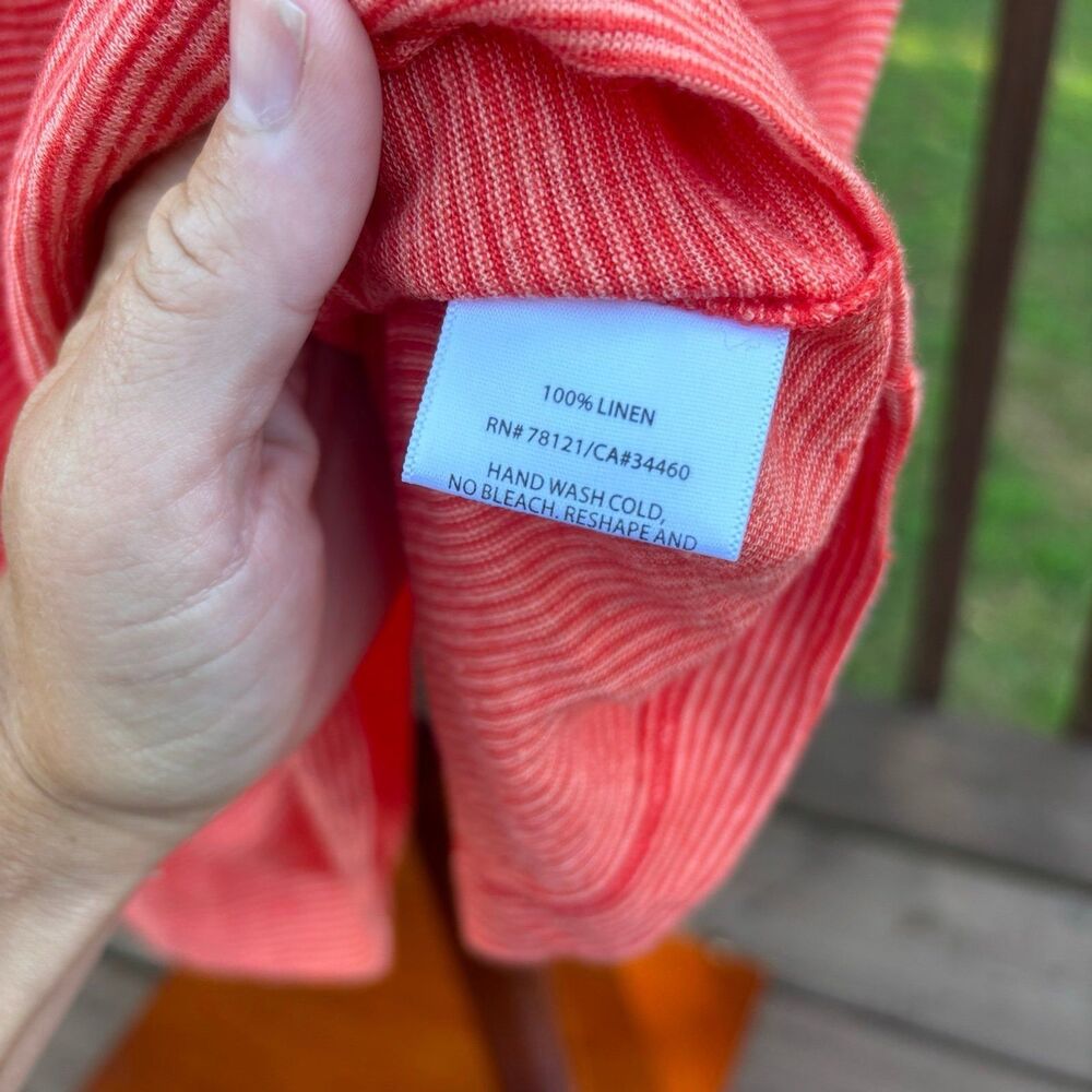 Eileen Fisher Women's Firefly Ballet Linen Jersey Shift Dress Orange XL NWT $198 - Picture 10 of 12